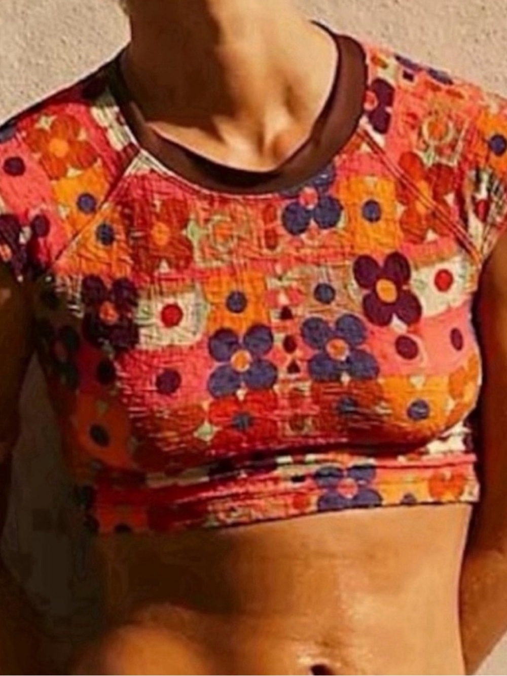 Free People The Sonny Crop Swim Top in Woodstock ❤️ NWOT Size Medium - Picture 3 of 5